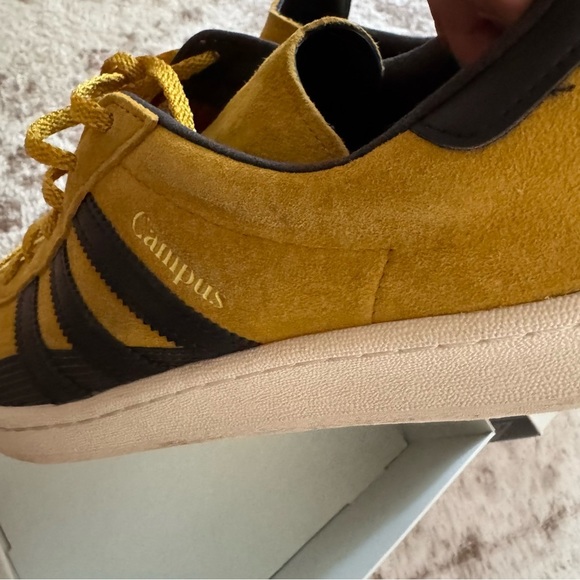 Adidas Campus 80s Mustard Yellow Suede Sneakers Men’s 11 Streetwear - Picture 11 of 12